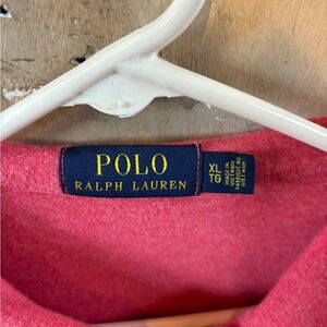 Men’s 3/4 zip salmon long sleeve polo